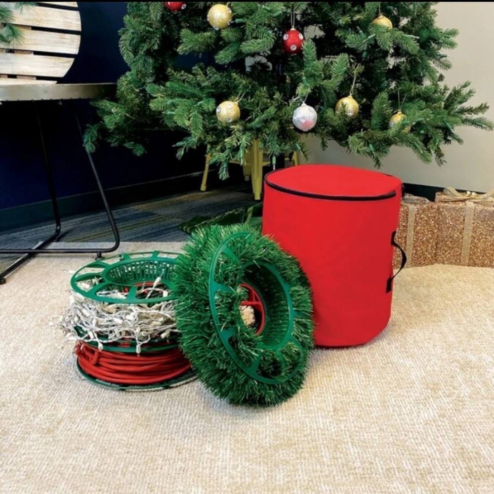 NEW Holiday Living 3 Count Jumbo Multi Purpose Reel Storage Containers Wheels